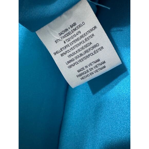 NWT Sachin Babi Teal Blue Clarissa Strapless Maxi Gown Dress Size 6 - Picture 16 of 16